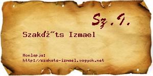 Szakáts Izmael névjegykártya